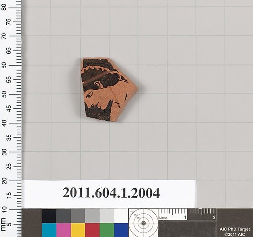 Terracotta rim fragment of a kylix (drinking cup)