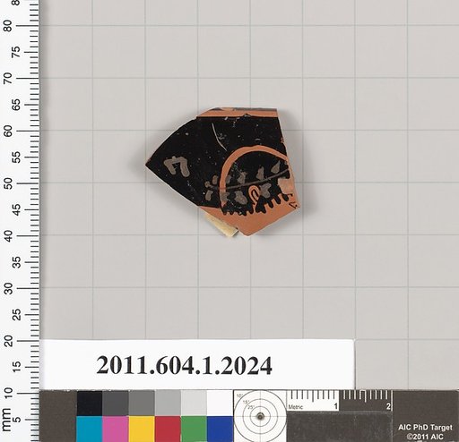 Terracotta rim fragment of a kylix (drinking cup)