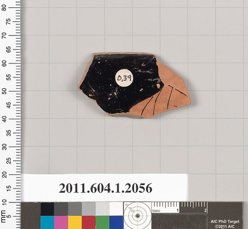 Terracotta rim fragment of a kylix (drinking cup)
