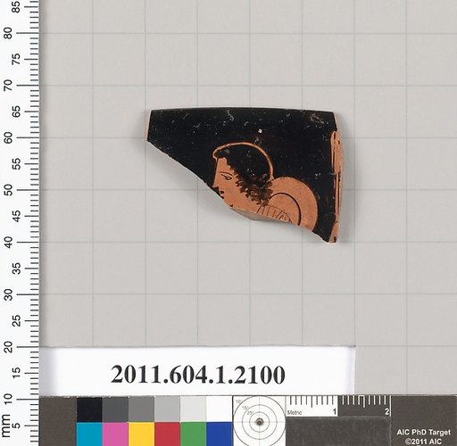 Terracotta rim fragment of a kylix (drinking cup)