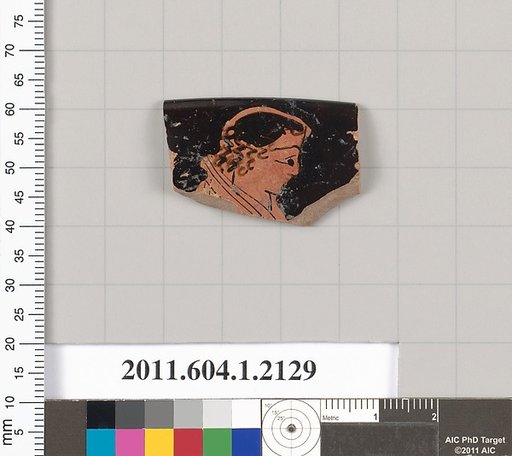 Terracotta rim fragment of a kylix (drinking cup)
