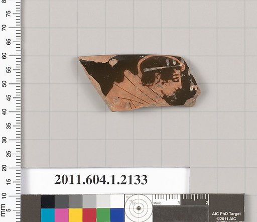 Terracotta rim fragment of a kylix (drinking cup)