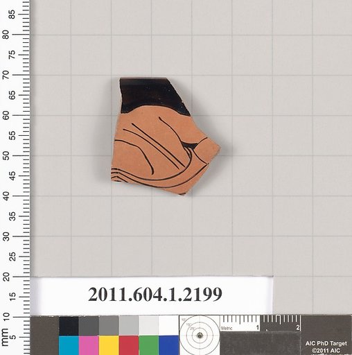 Terracotta rim fragment of a kylix (drinking cup)