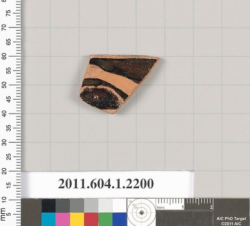 Terracotta rim fragment of a kylix (drinking cup)
