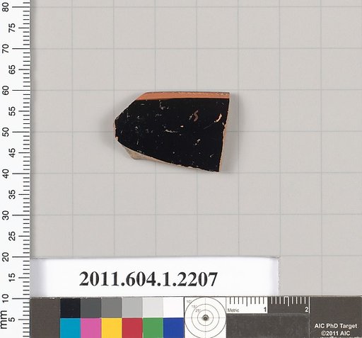 Terracotta rim fragment of a kylix (drinking cup)