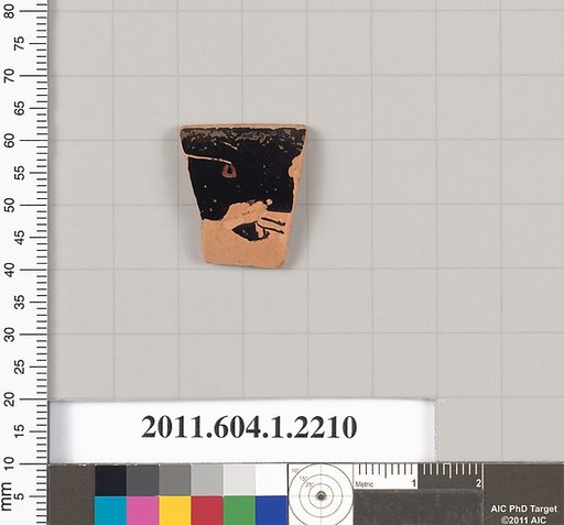 Terracotta rim fragment of a kylix (drinking cup)