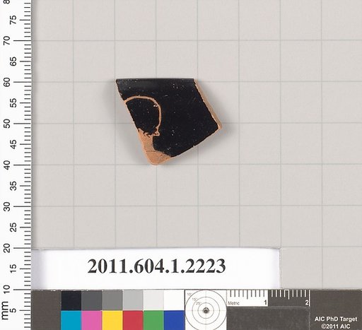 Terracotta rim fragment of a kylix (drinking cup)