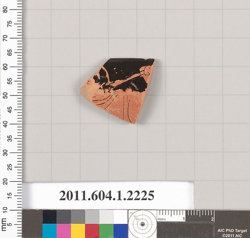 Terracotta rim fragment of a kylix (drinking cup)