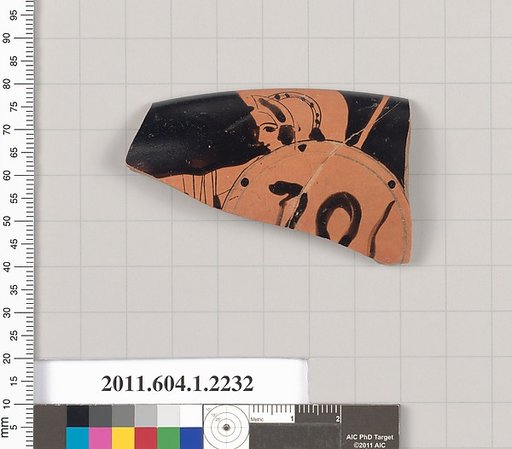 Terracotta rim fragment of a kylix (drinking cup)