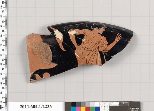 Terracotta rim fragment of a kylix (drinking cup)