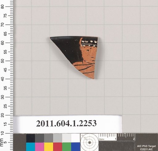 Terracotta rim fragment of a kylix (drinking cup)