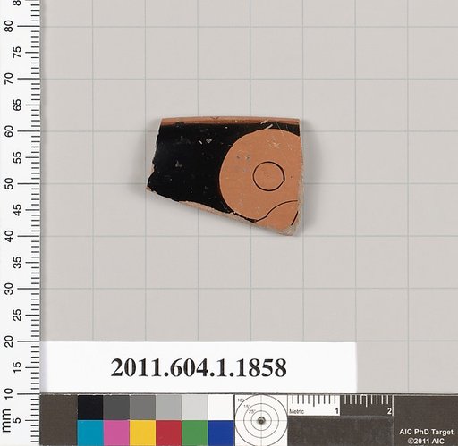 Terracotta rim fragment of a kylix (drinking cup)