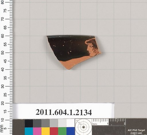 Terracotta rim fragment of a kylix (drinking cup)