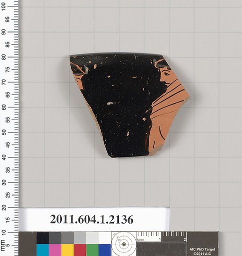 Terracotta rim fragment of a kylix (drinking cup)