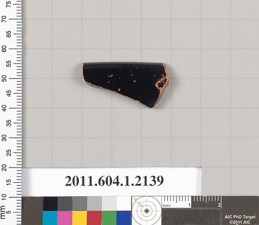 Terracotta rim fragment of a kylix (drinking cup)