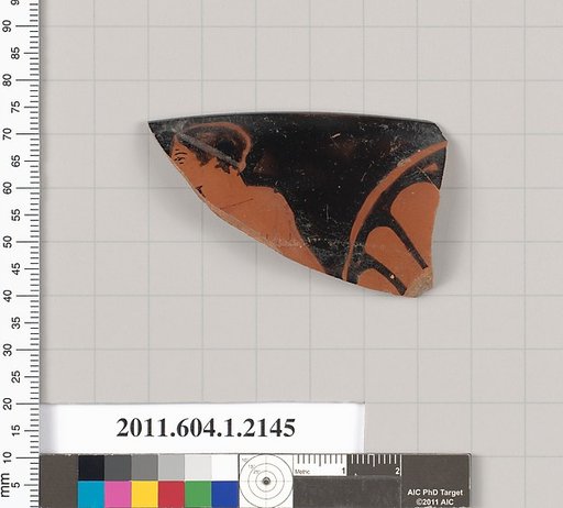 Terracotta rim fragment of a kylix (drinking cup)