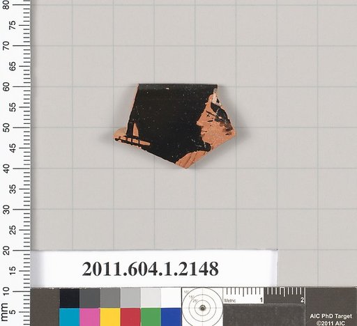 Terracotta rim fragment of a kylix (drinking cup)
