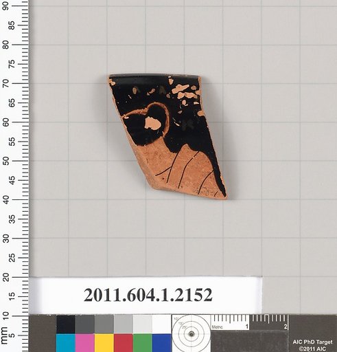 Terracotta rim fragment of a kylix (drinking cup)