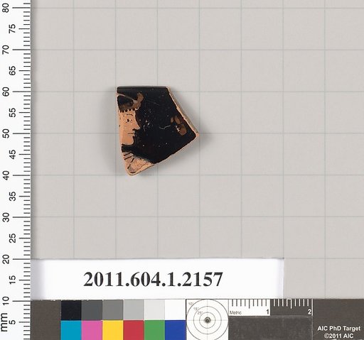 Terracotta rim fragment of a kylix (drinking cup)