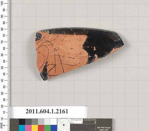 Terracotta rim fragment of a kylix (drinking cup)