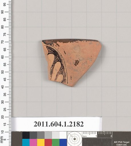 Terracotta rim fragment of a kylix (drinking cup)