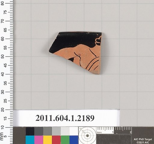 Terracotta rim fragment of a kylix (drinking cup)