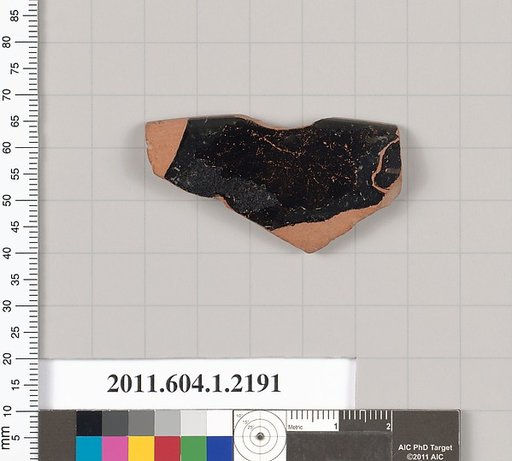 Terracotta rim fragment of a kylix (drinking cup)