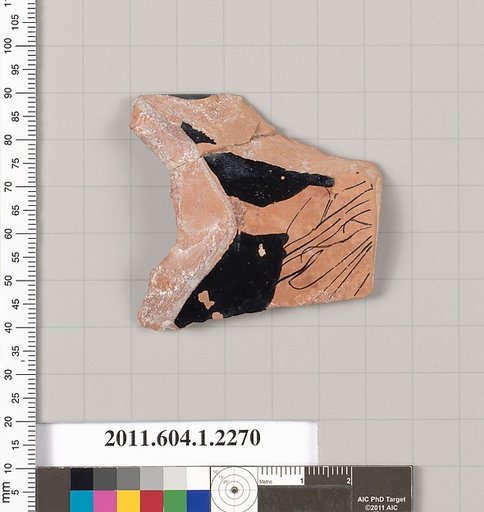 Terracotta rim fragment of a kylix (drinking cup)