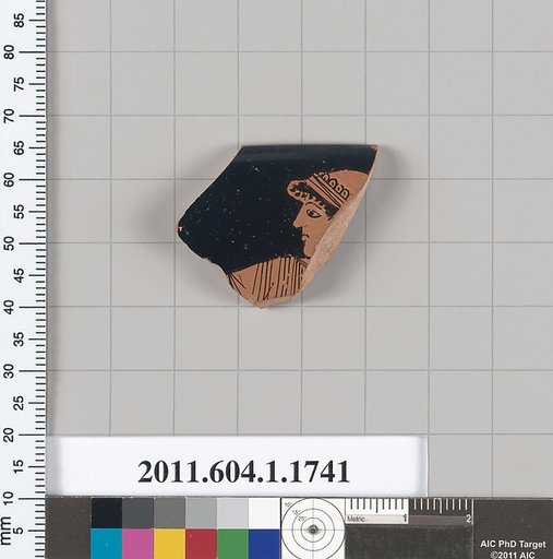 Terracotta rim fragment of a kylix (drinking cup)