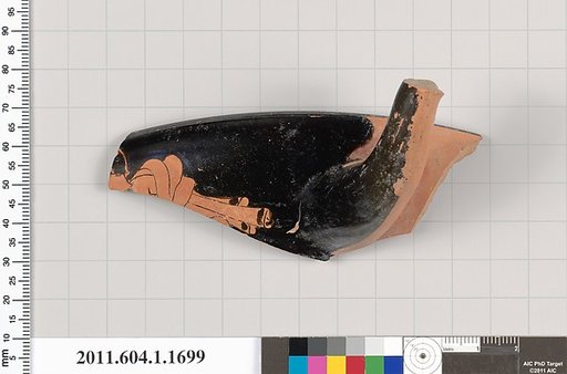 Terracotta rim fragment of a kylix (drinking cup)