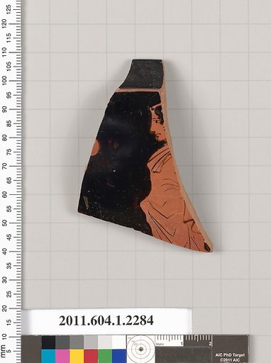 Terracotta rim fragment of a kylix (drinking cup)
