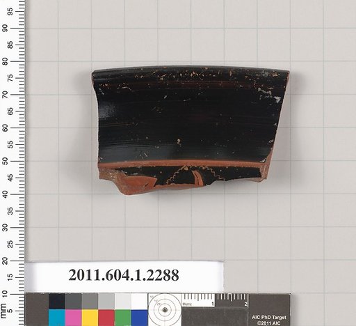Terracotta rim fragment of a kylix (drinking cup)