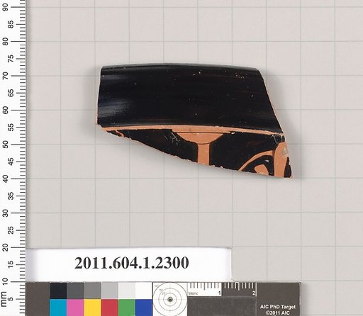 Terracotta rim fragment of a kylix (drinking cup)