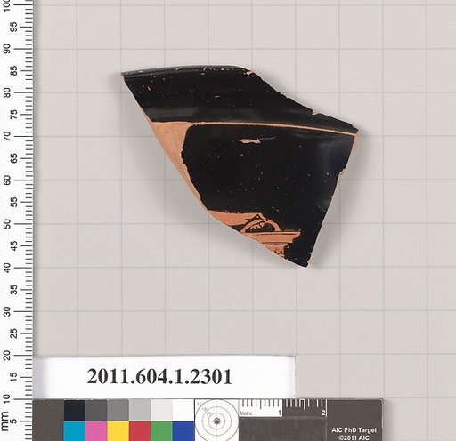 Terracotta rim fragment of a kylix (drinking cup)