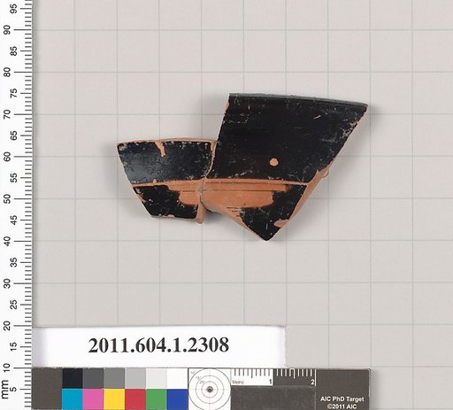 Terracotta rim fragment of a kylix (drinking cup)
