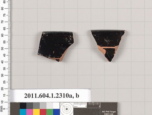 Terracotta rim fragments of kylikes (drinking cups)