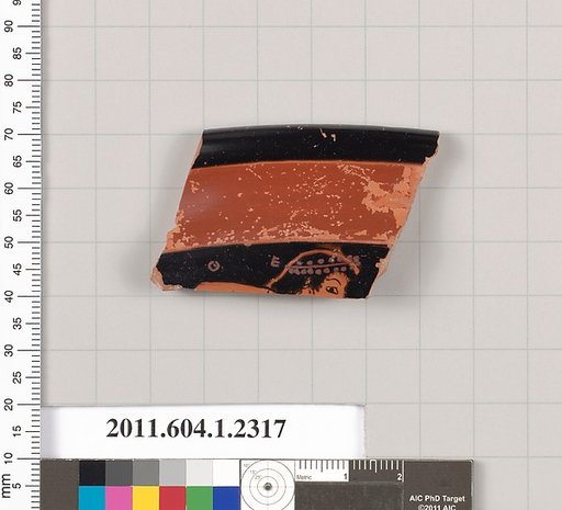 Terracotta rim fragment of a kylix (drinking cup)