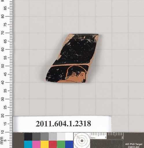 Terracotta rim fragment of a kylix (drinking cup)