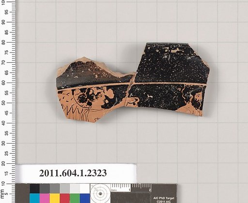 Terracotta rim fragment of a kylix (drinking cup)