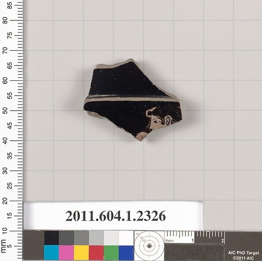 Terracotta fragment of a kylix (drinking cup)