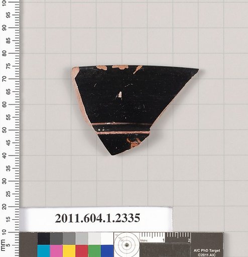 Terracotta rim fragment of a kylix (drinking cup)