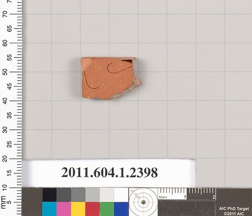 Terracotta fragment of a kylix (drinking cup)