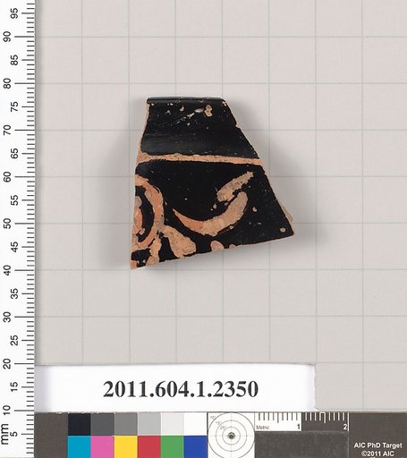 Terracotta rim fragment of a kylix (drinking cup)