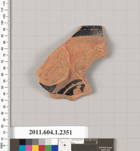 Terracotta rim fragment of a kylix (drinking cup)