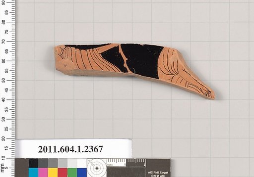 Terracotta fragment of a kylix (drinking cup)