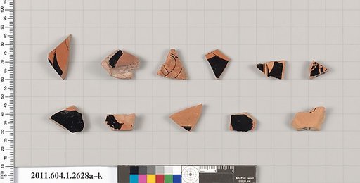 Terracotta fragments of kylikes (drinking cups)
