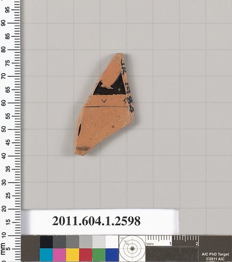 Terracotta fragment of a kylix (drinking cup)