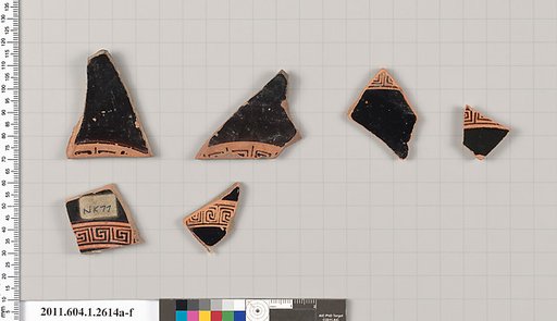 Terracotta fragments of kylikes (drinking cups)