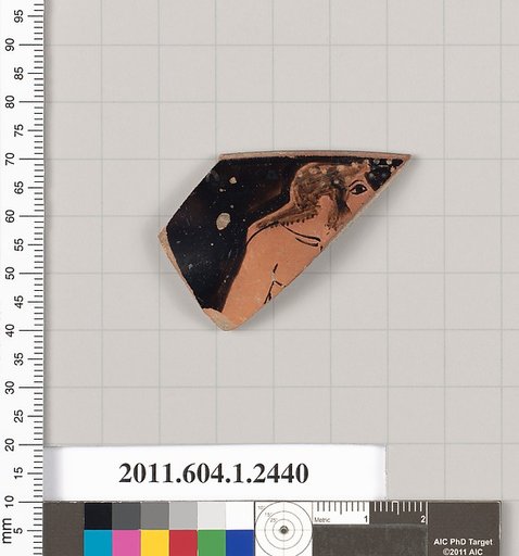 Terracotta rim fragment of a kylix (drinking cup)