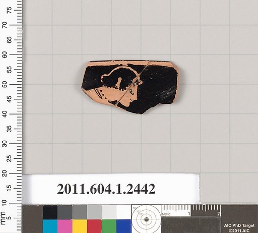 Terracotta rim fragment of a kylix (drinking cup)
